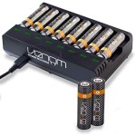 Venom Power Rechargeable Battery Charging Dock plus 10 x AA Batteries - 1000mAh 1.2V NiMH